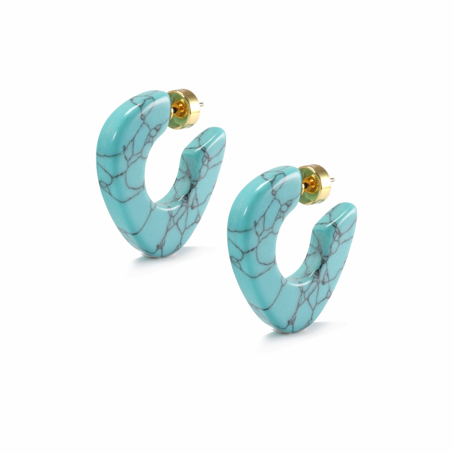 Turquoise Lina Hoops