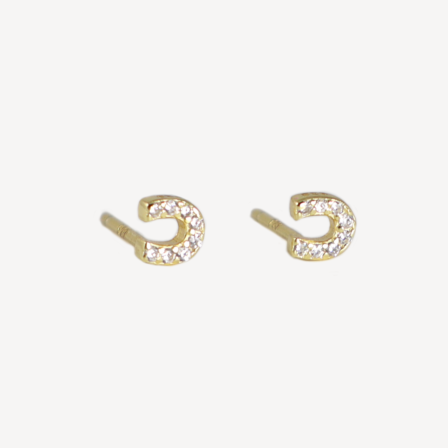 Mini Luck Horseshoe Studs