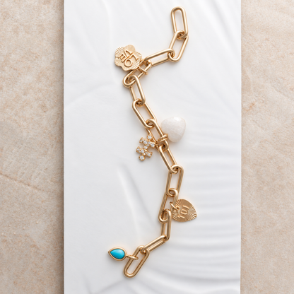 Gold Billie Charm Bracelet