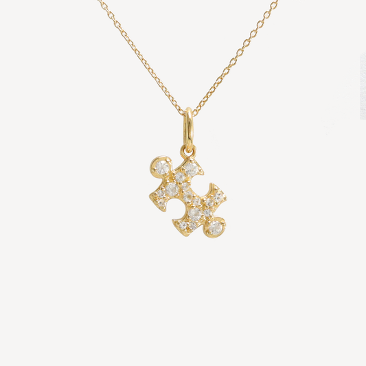 Kindred Mini Pave Puzzle Necklace