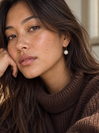 Melo Pear Threader Earring
