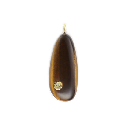 Millie Tiger's Eye & Topaz Drop Pendant Necklace
