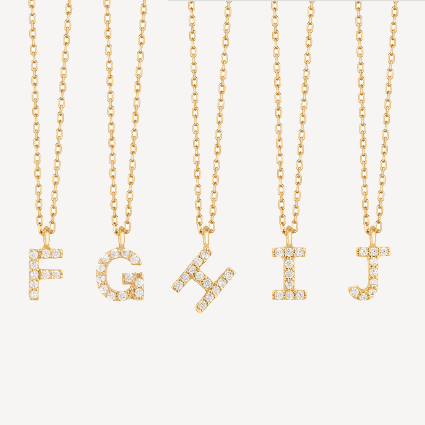 Mini Pave Initial Necklace