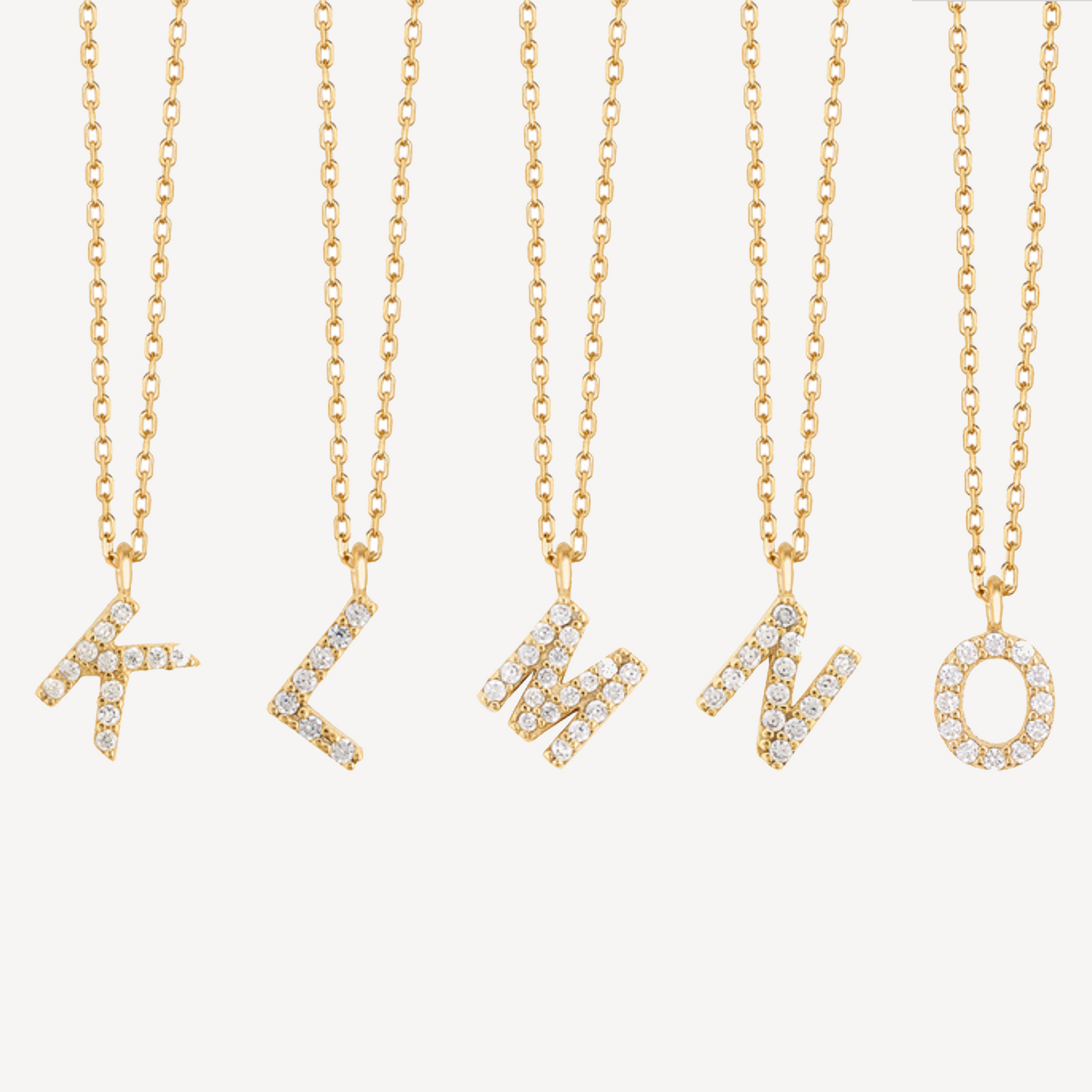 Mini Pave Initial Necklace