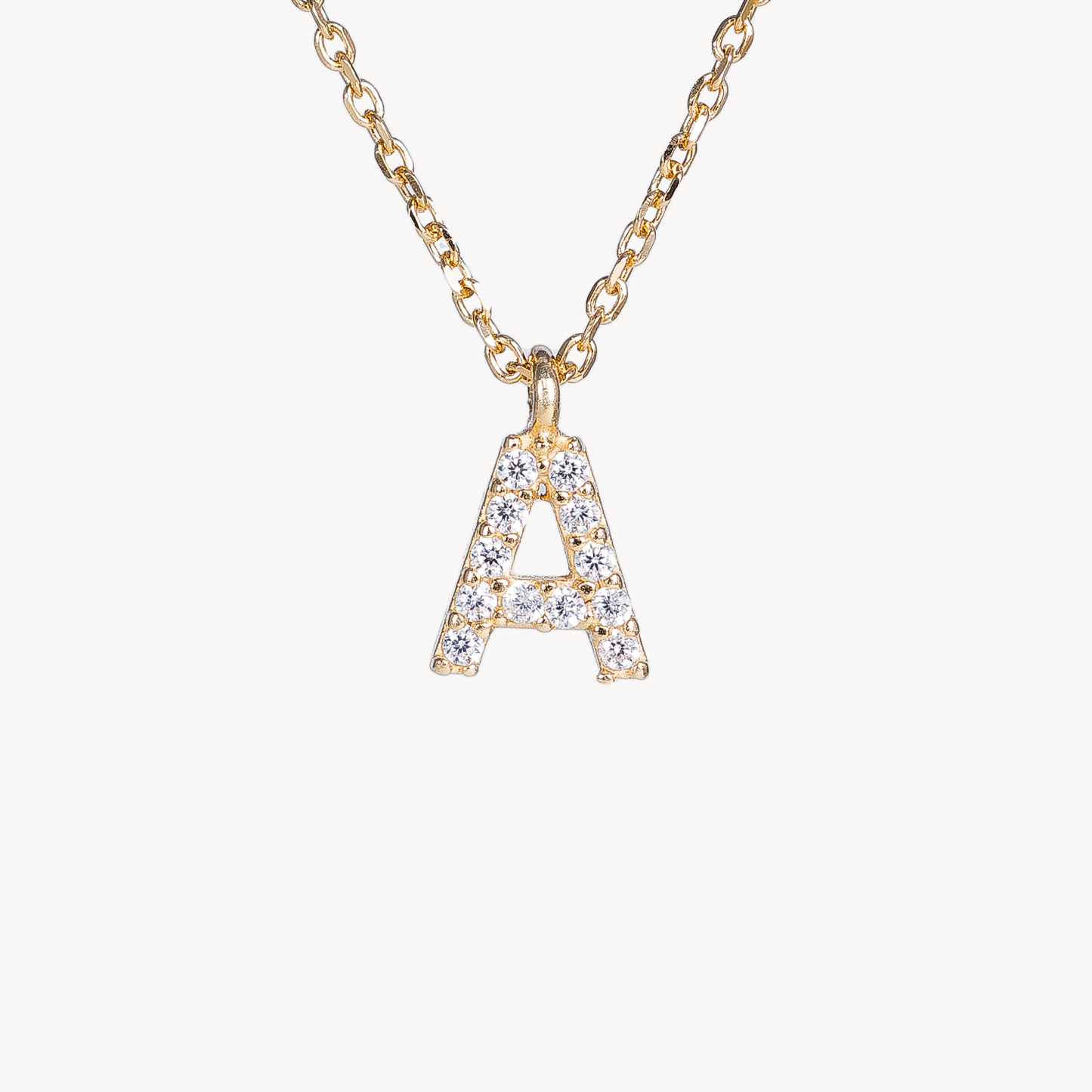 Mini Pave Initial Necklace