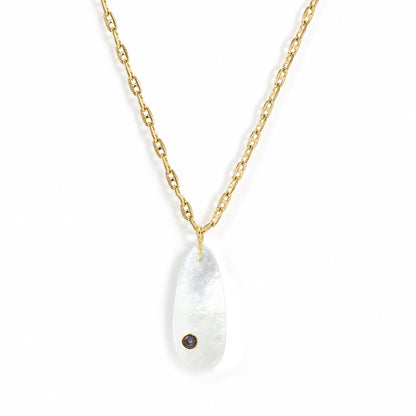 Millie Moonstone Pendant On Mariner Chain