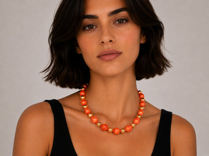 Orange Soleil Bauble Necklace
