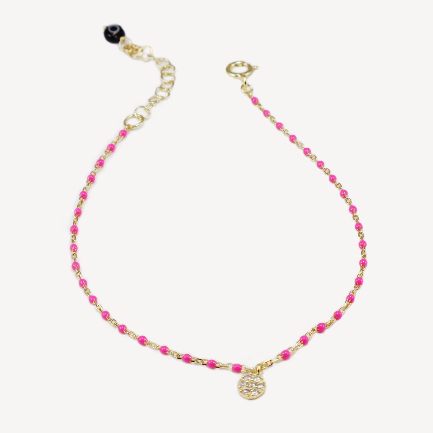 JEM Pink Enamel Station Bracelet