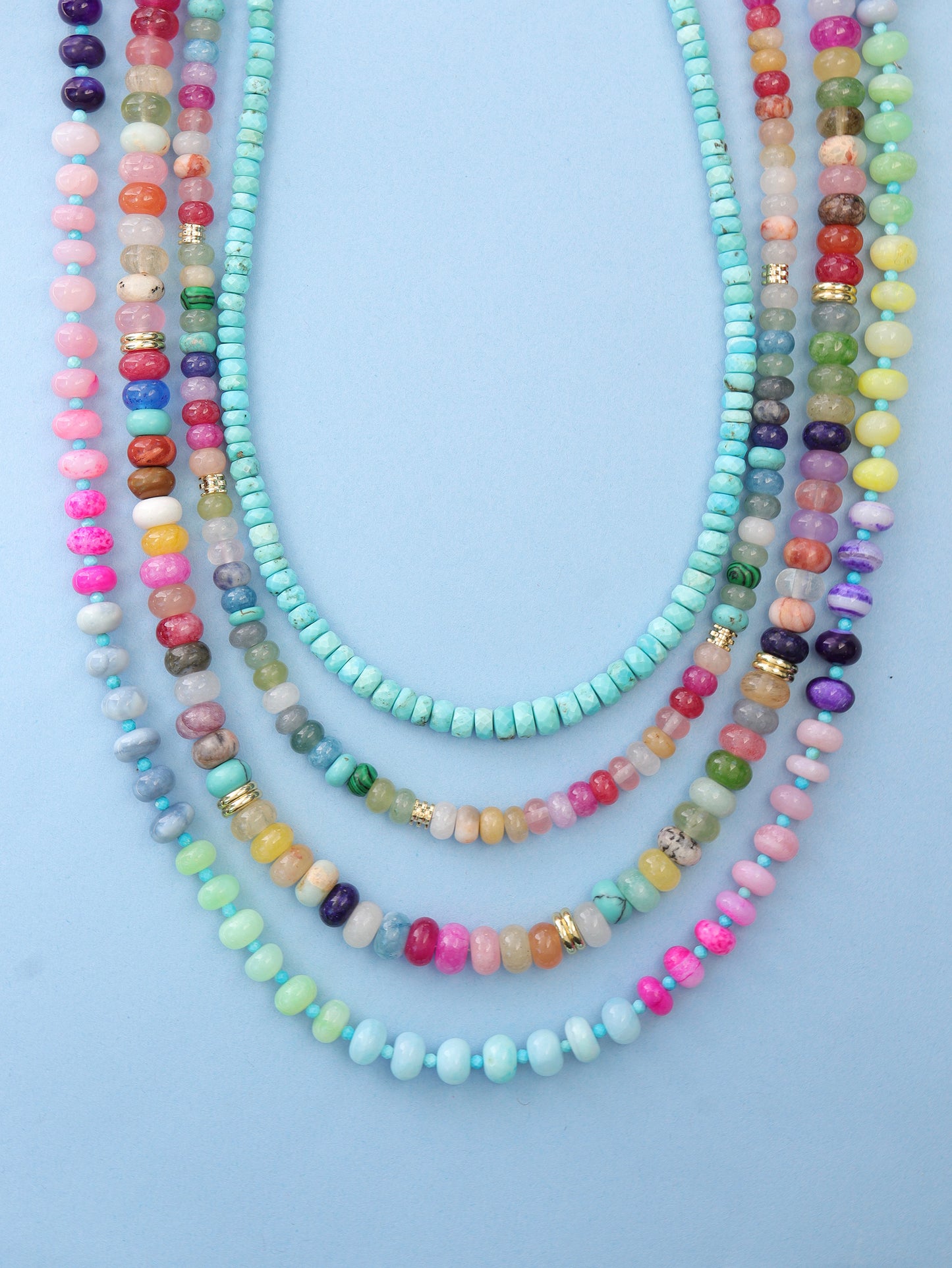 Prism Bold Rainbow Beaded Necklace