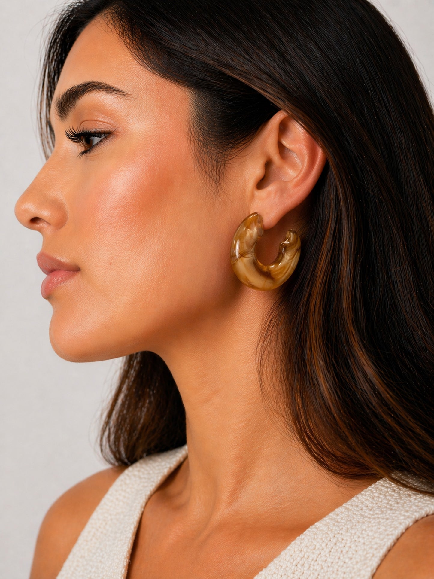 Tortoise Rena Resin Hoops