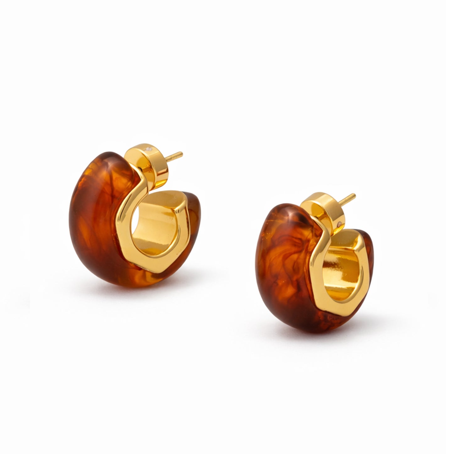 Rae Tortoise Resin Earrings