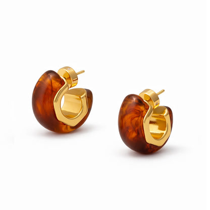 Rae Tortoise Resin Earrings