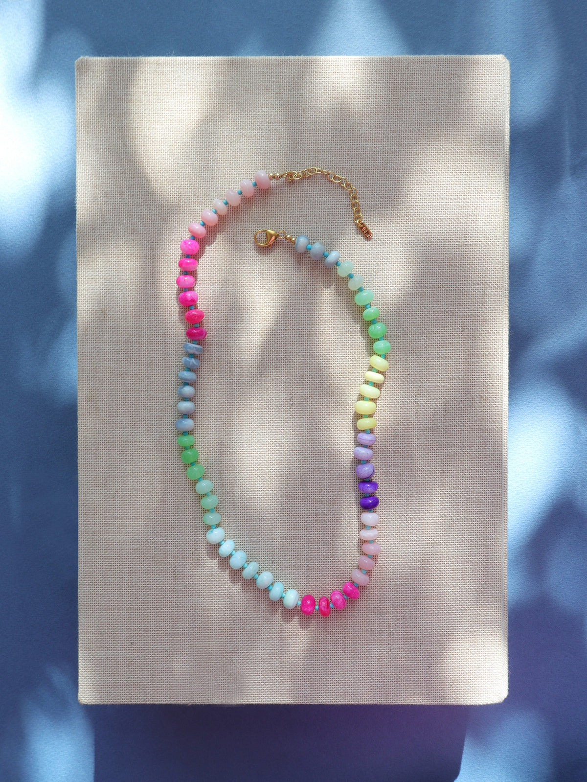 Rainbow Opal Rondelle Necklace
