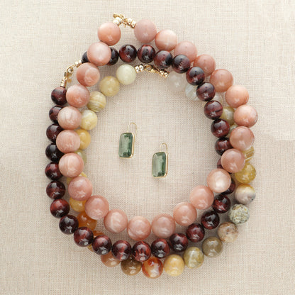 Large Sphere Red Tigers Eye Necklace