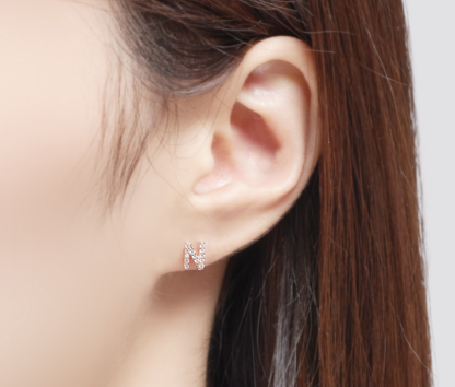 Mini Pave Initial Studs