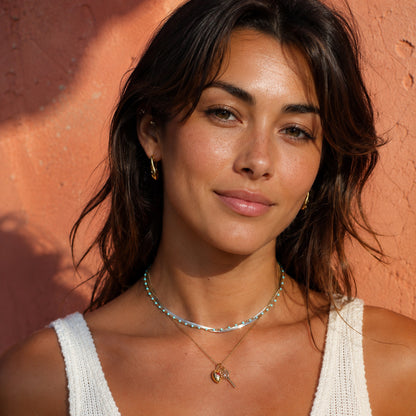 Serena Tennis Charm Necklace