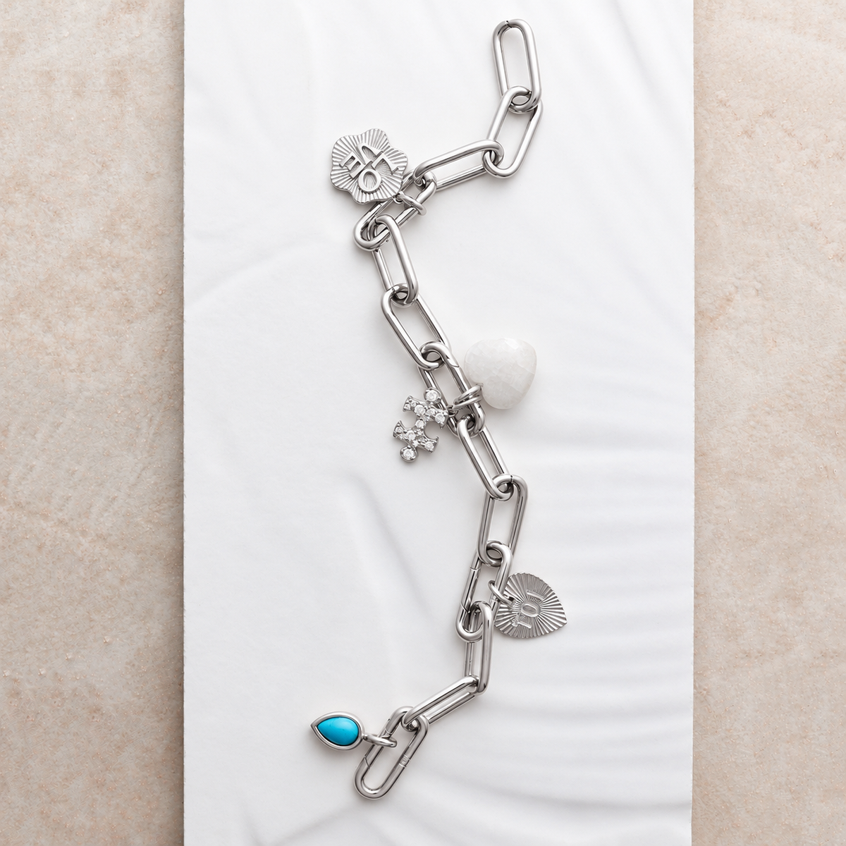 Silver Billie Charm Bracelet