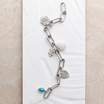 Silver Billie Charm Bracelet