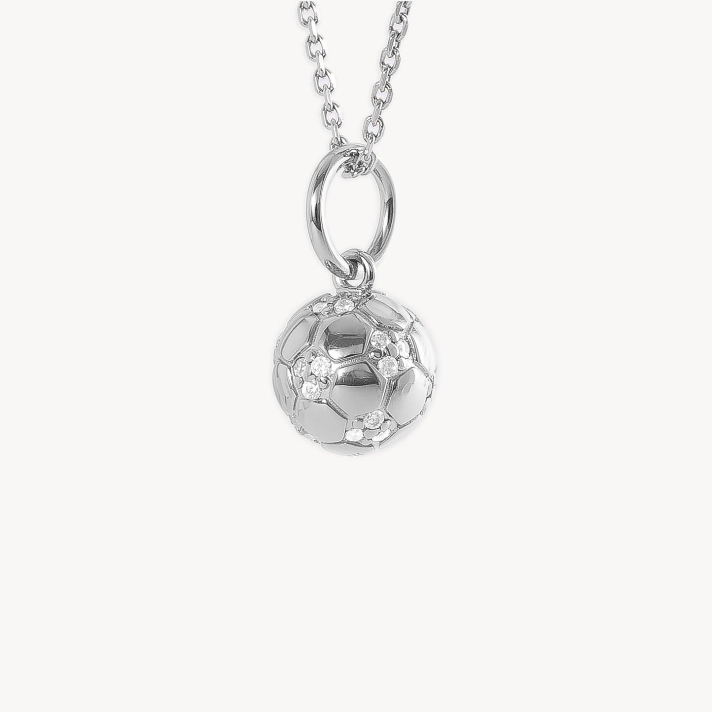 Silver Beckham Soccer Necklace