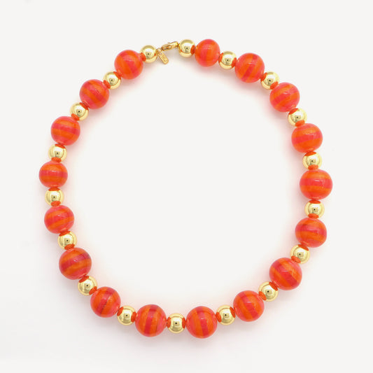 Orange Soleil Bauble Necklace
