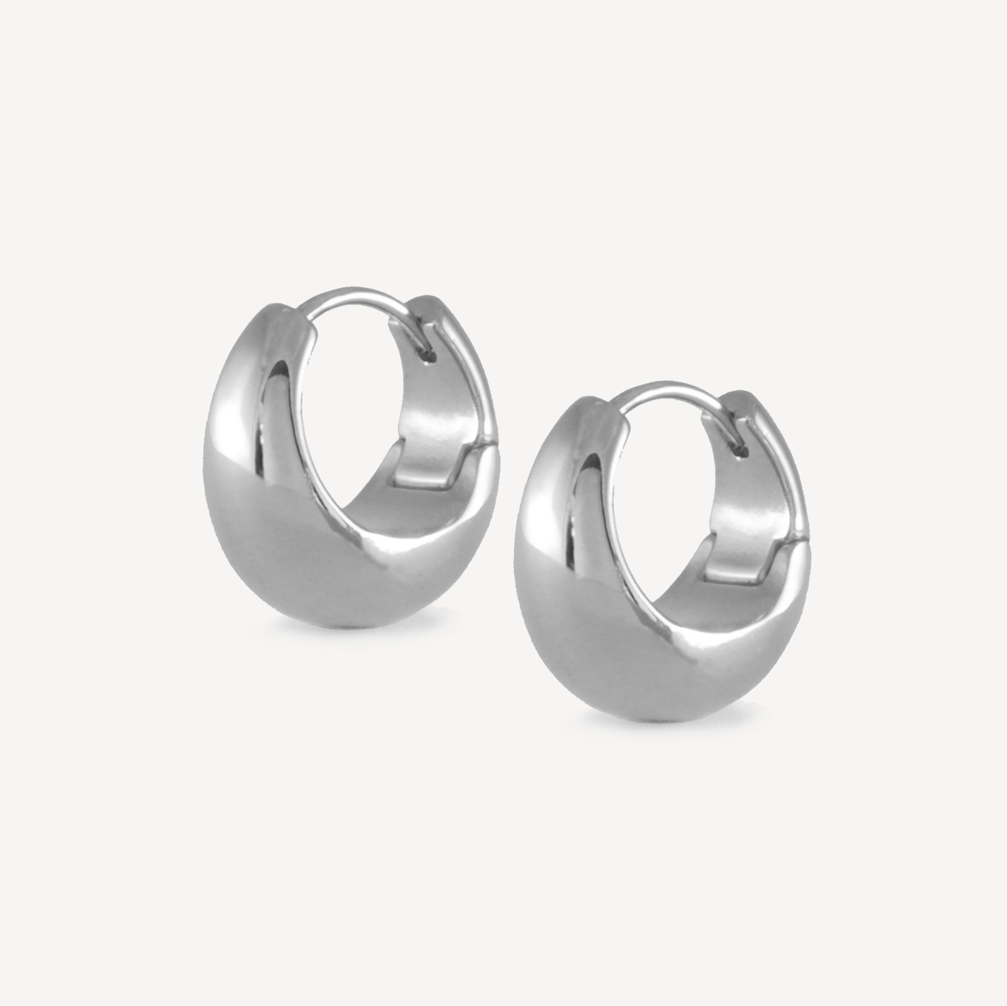 Silver Sunny Hoops