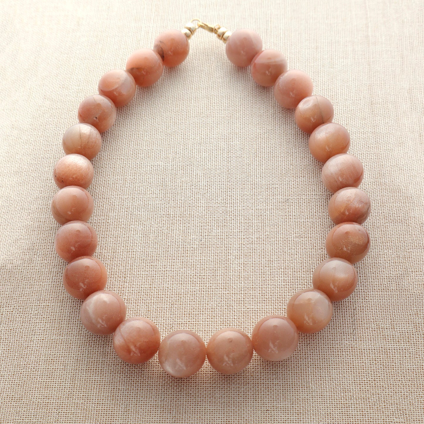 Large Sphere Sunstone Necklace