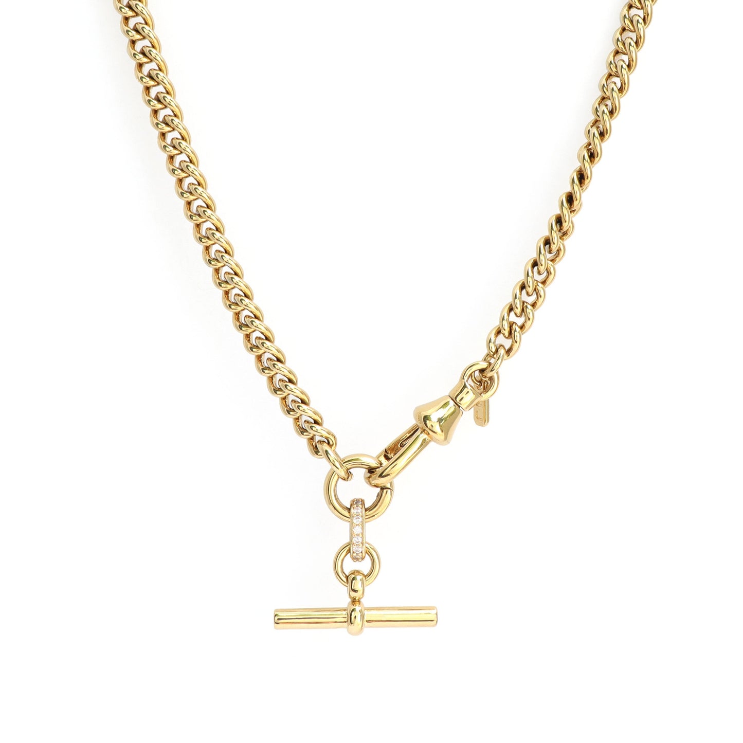 Jett T-Bar Chain Necklace 17.5"