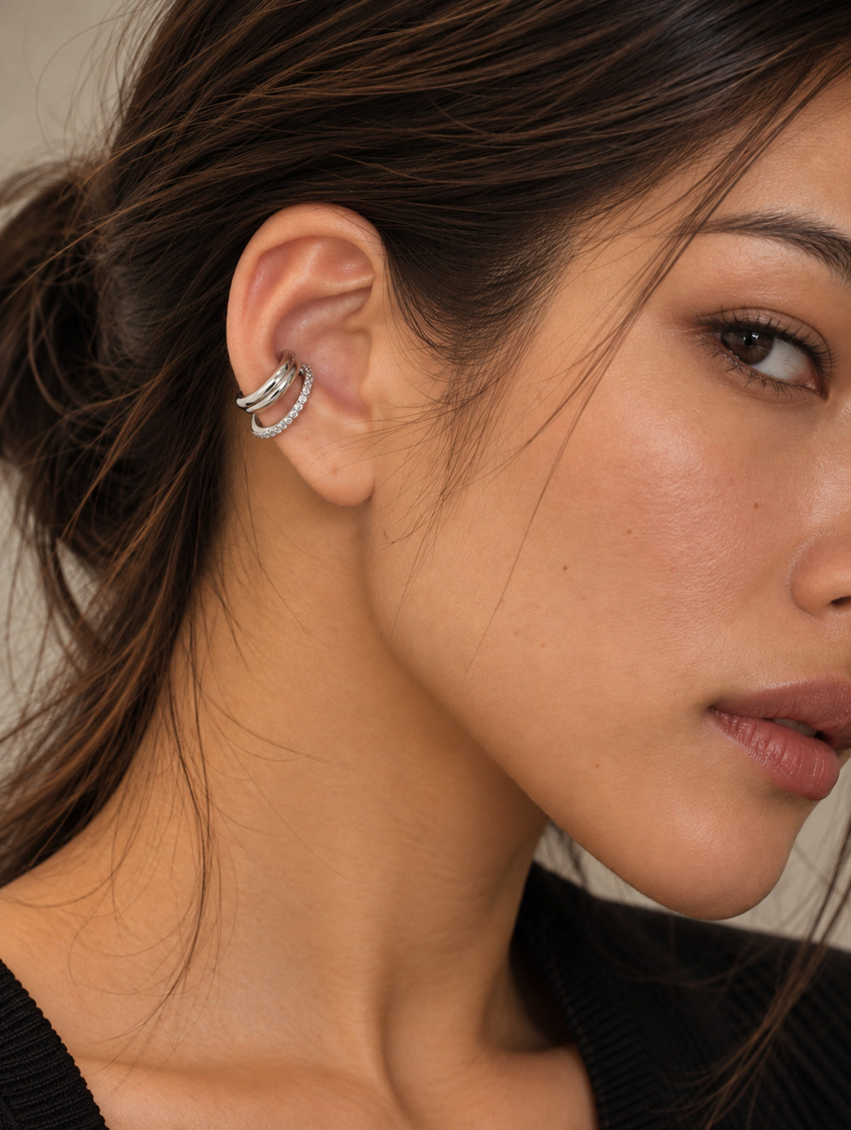 Silver Trio Ear Cuff
