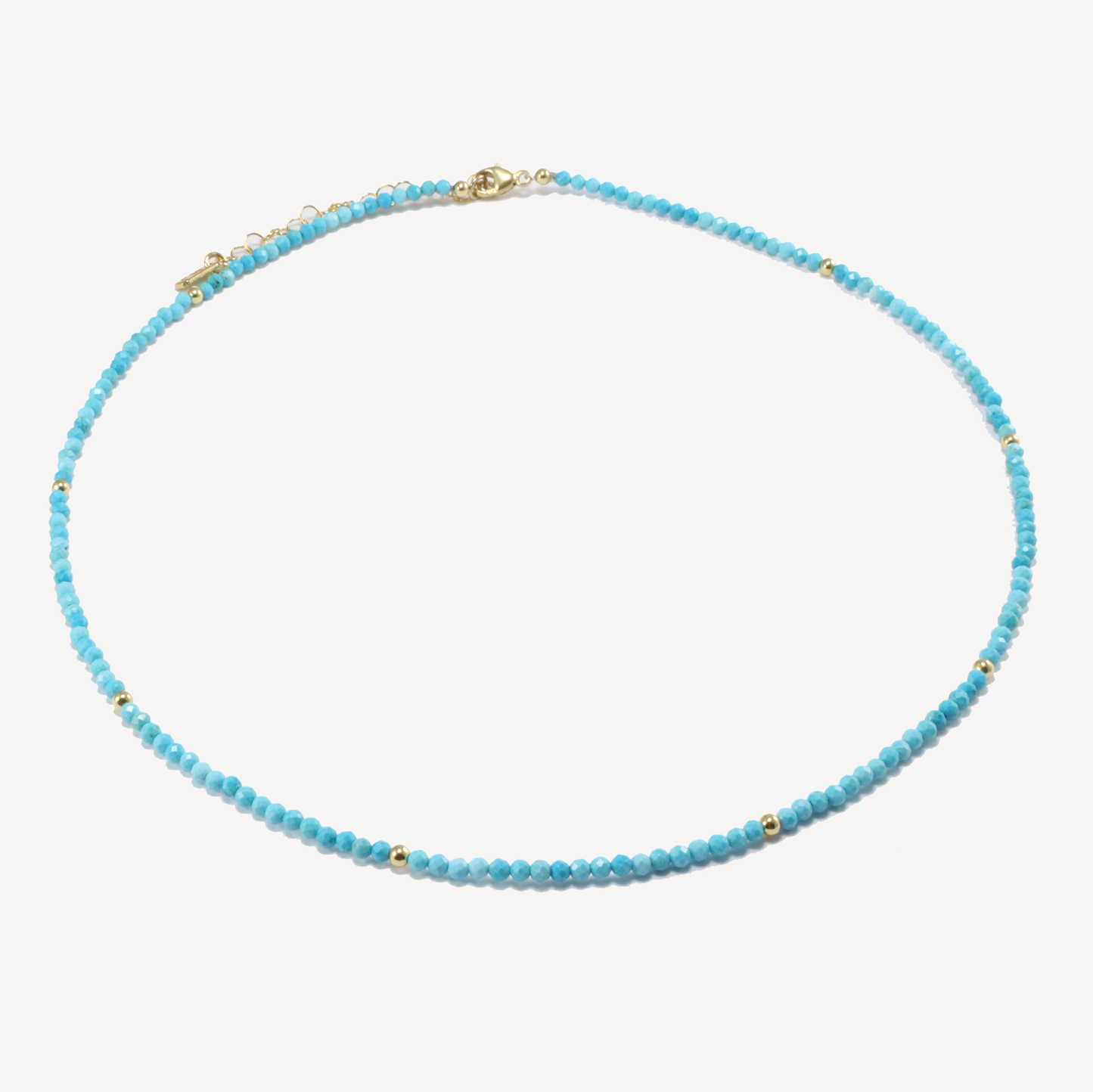 Turquoise Gemstone Necklace with Beads