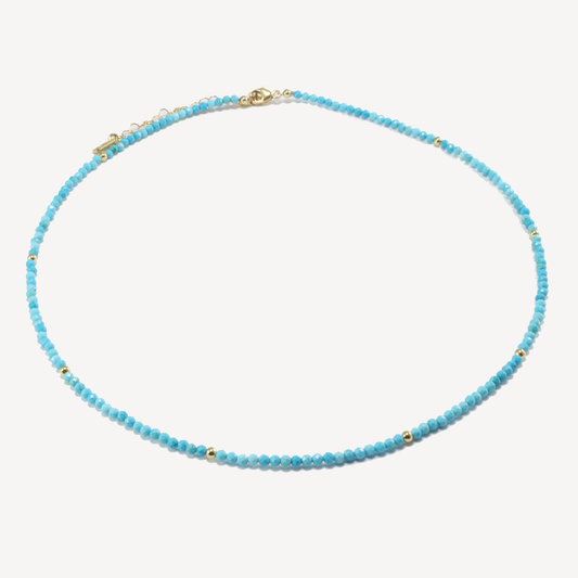 Turquoise Gemstone Necklace with Beads