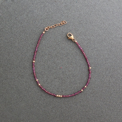 Delicate Garnet Bracelet