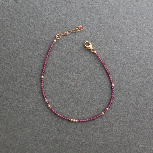 Delicate Garnet Bracelet