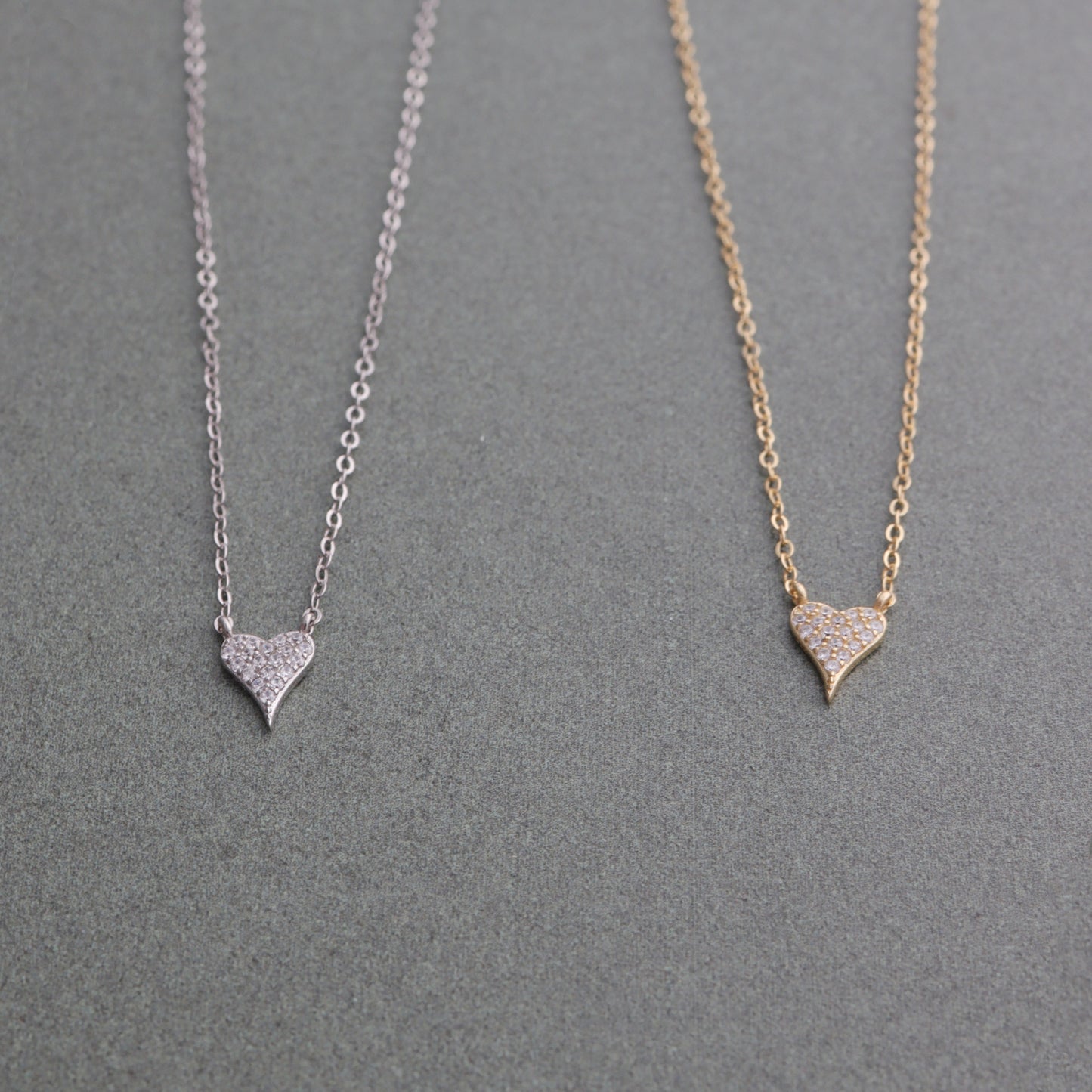 Pave Heart and Soul Chain Necklace