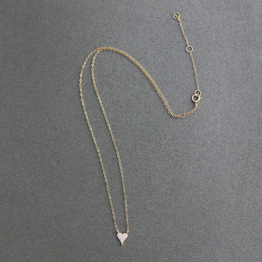 Pave Heart and Soul Chain Necklace