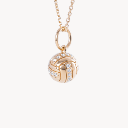 Maverick Volleyball Charm Necklace Silver - Main Image