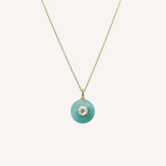 Cherie Mini Amazonite Pendant Necklace
