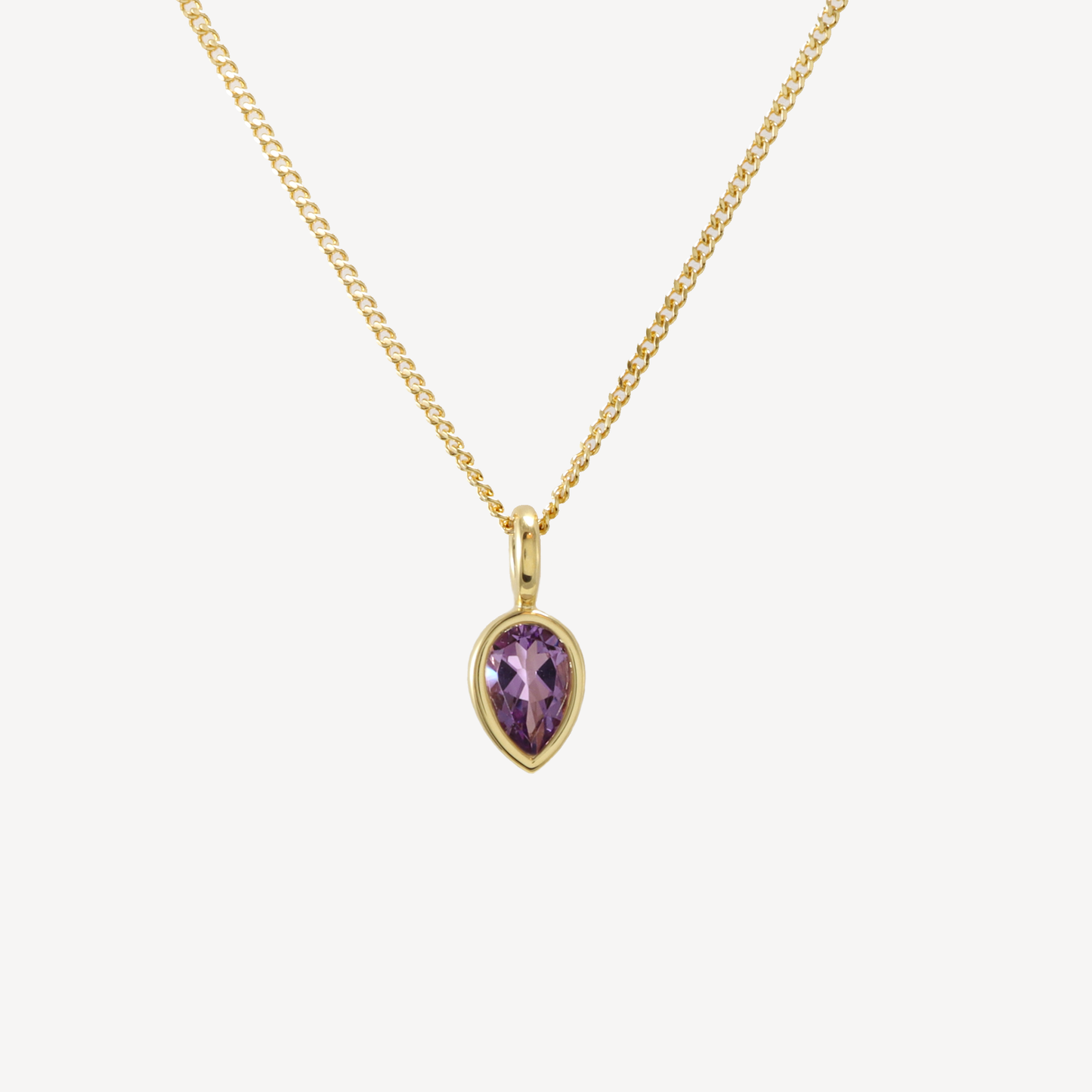 February Amethyst Birthstone Necklace