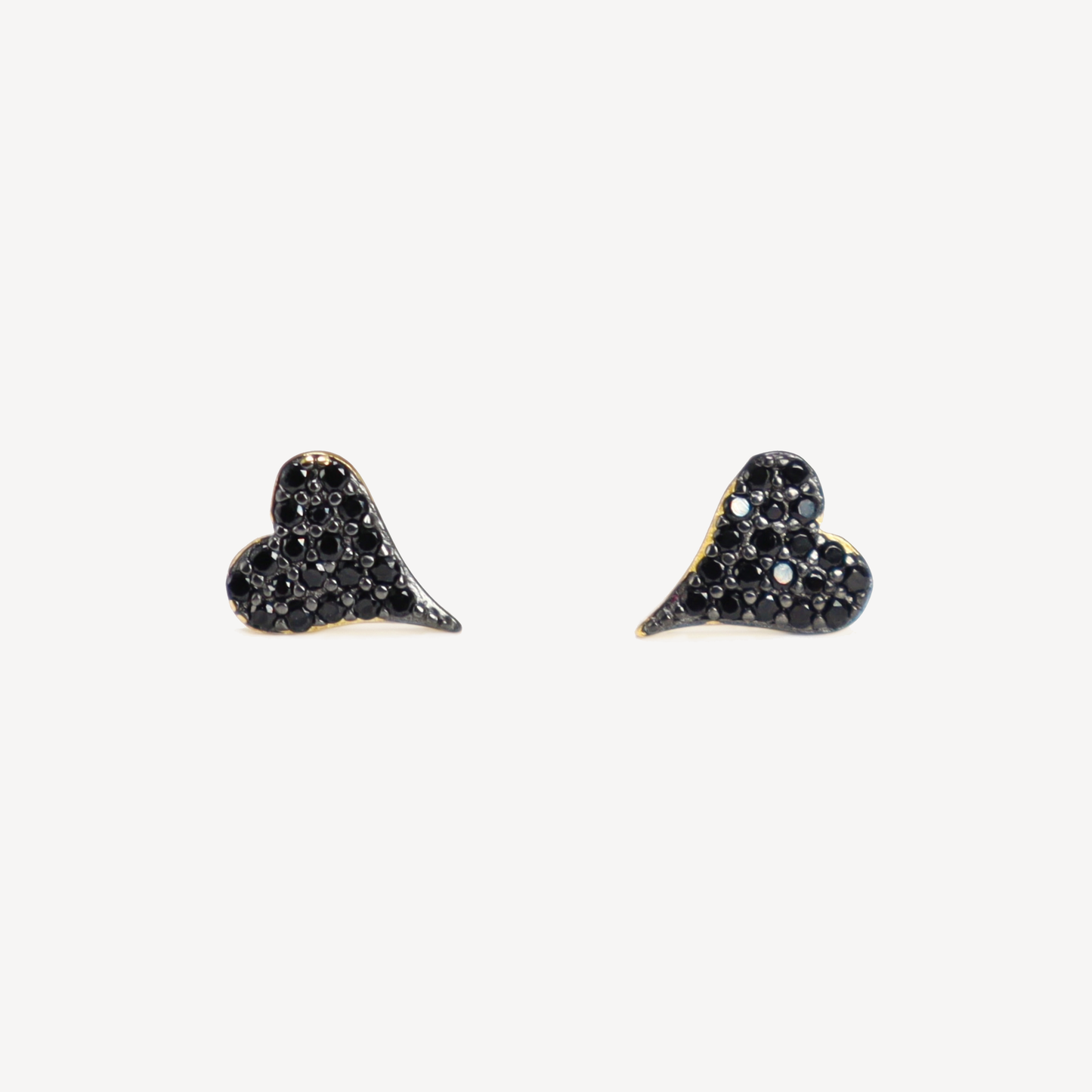 Black Heart and Soul Pave Studs