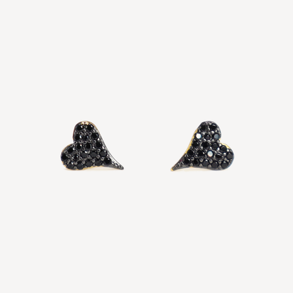 Black Heart and Soul Pave Studs