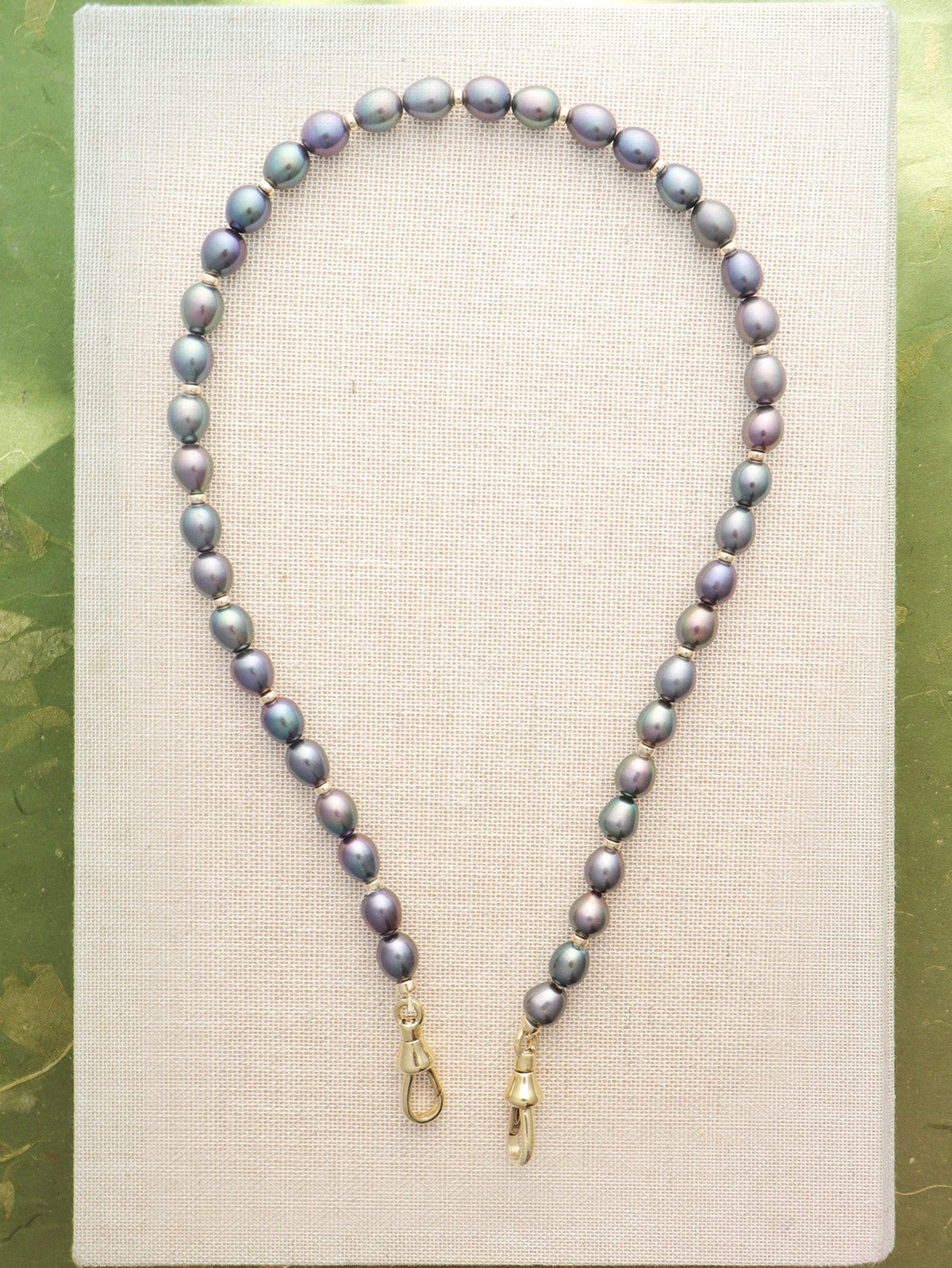 Black Pearl Necklace with Swivel Clasps