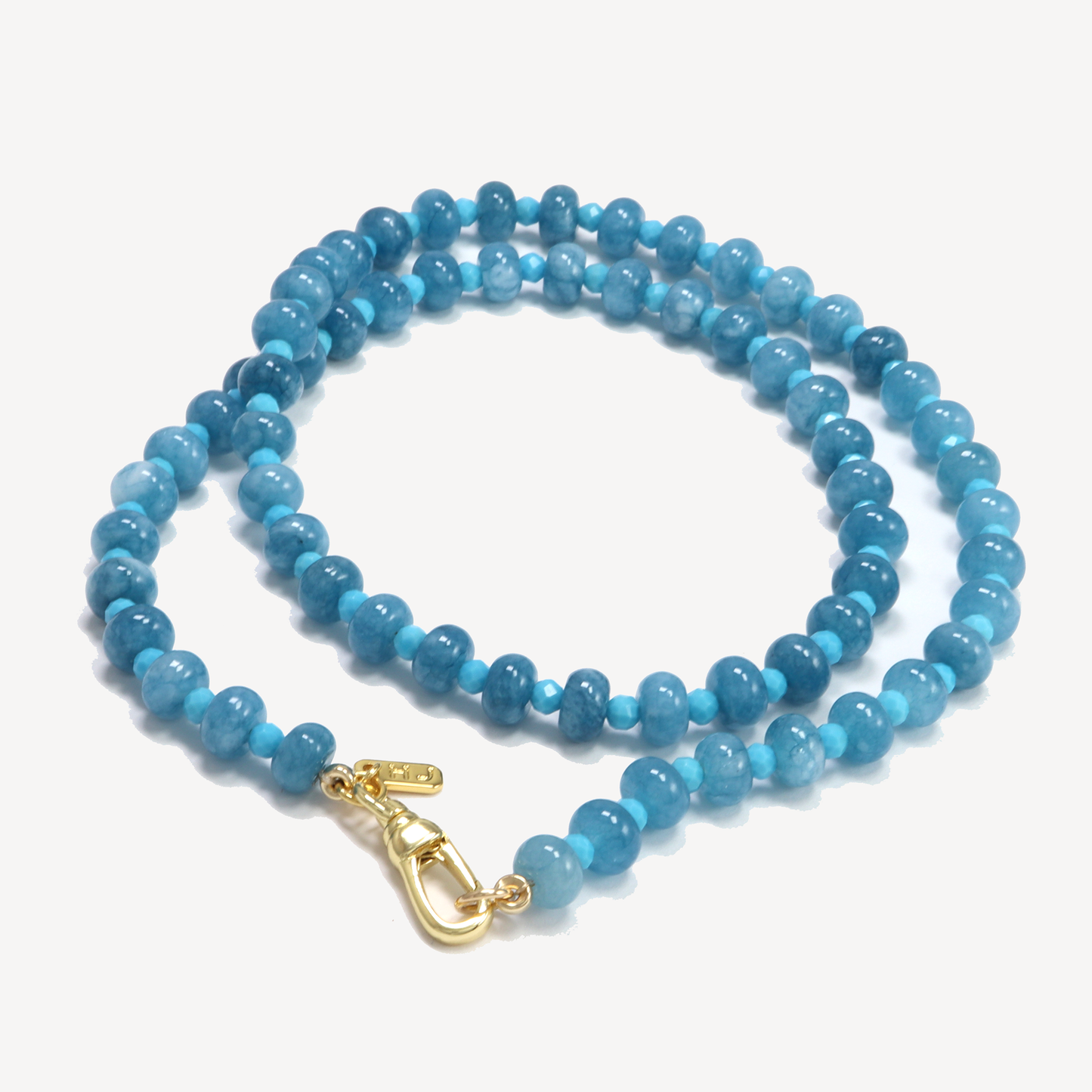 Blue Jade and Turqupose Necklace