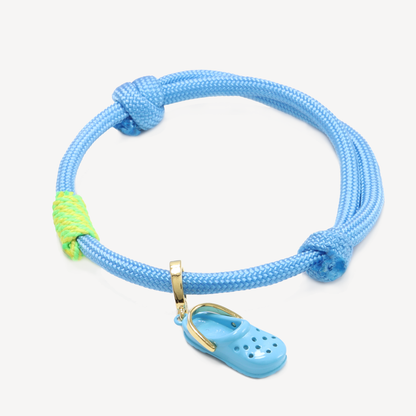 Blue Croc Charm Bracelet