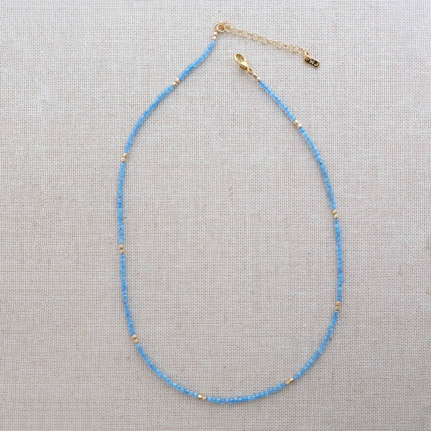 Delicate Blue Zircon Gemstone Necklace