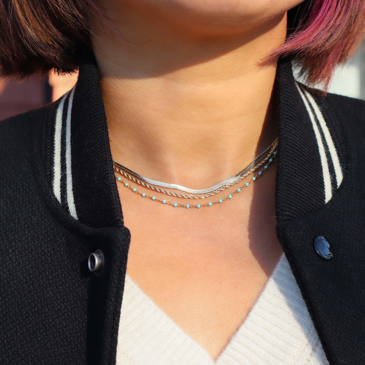 Samantha Herringbone Necklace