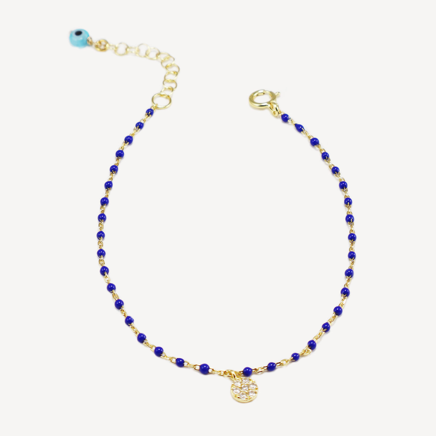 JEM Blue Enamel Station Bracelet