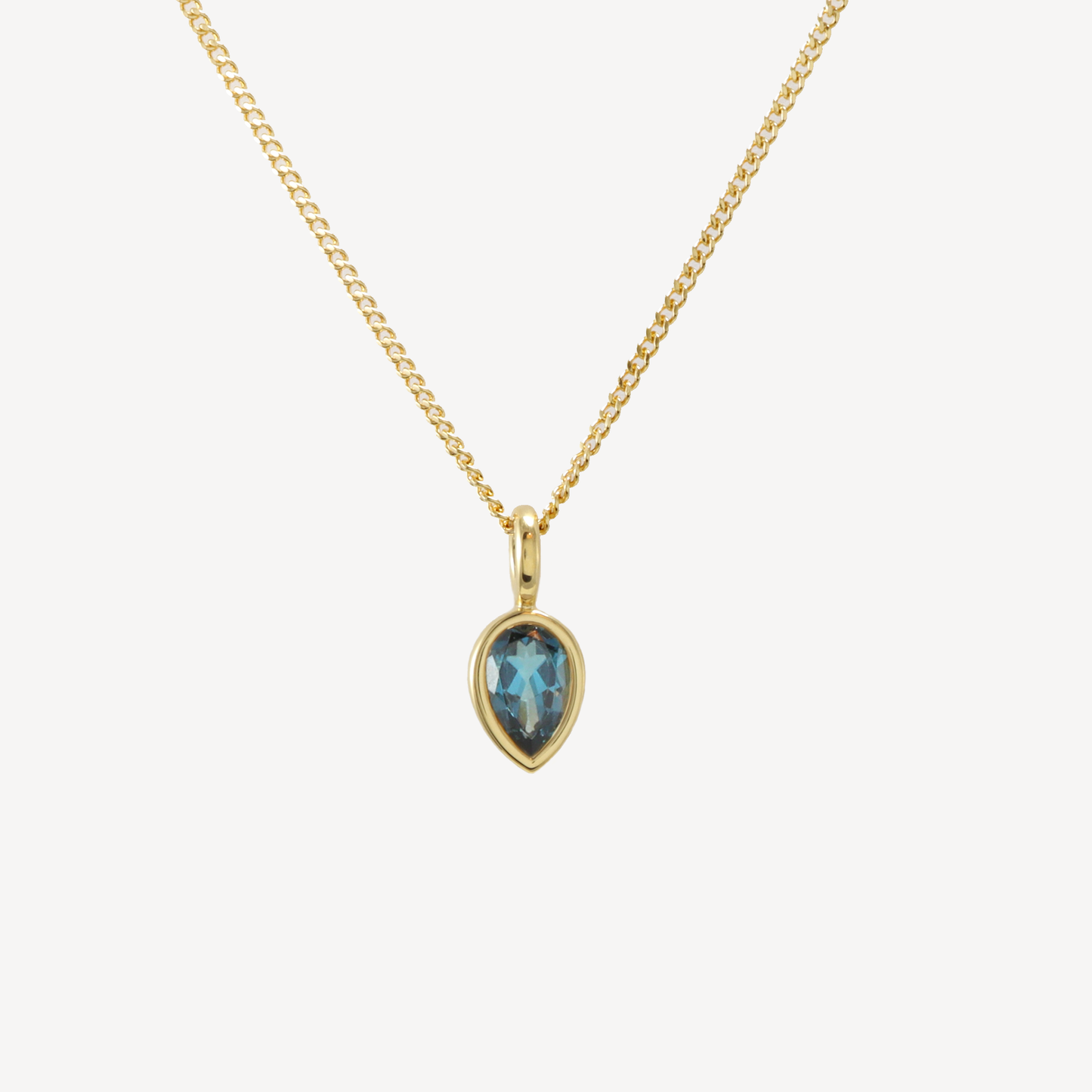 September London Blue Topaz Birthstone Necklace