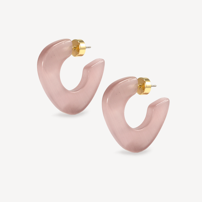 Blush Catseye Lina Hoops