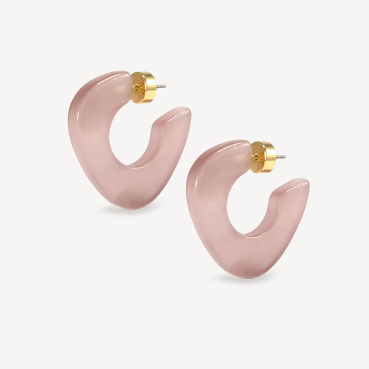 Blush Catseye Lina Hoops