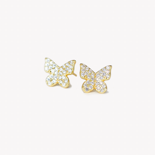 Mariah Pave Butterfly Studs