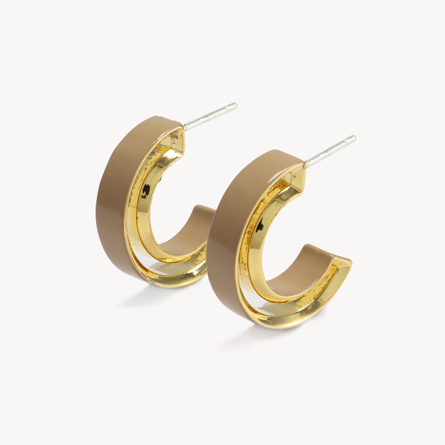 Camel Charlie Enamel Hoops